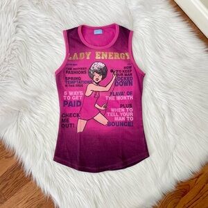 Vintage Y2K pink summer tank top 🪩 by Blanco